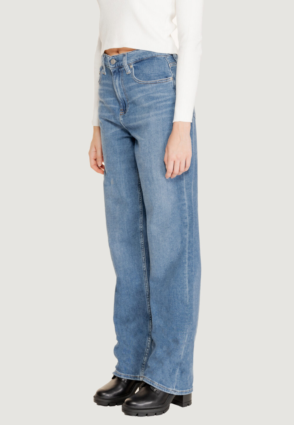 Jeans larghi Calvin Klein HIGH RISE LOOSE Denim - Foto 3