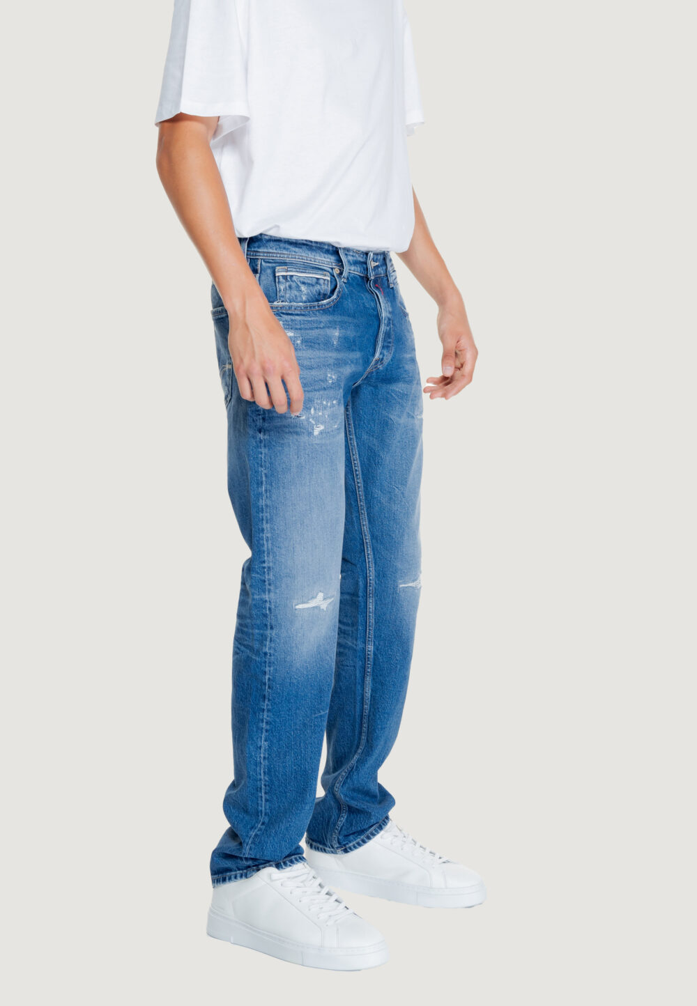 Jeans Replay 12 OZ Blu - Foto 4