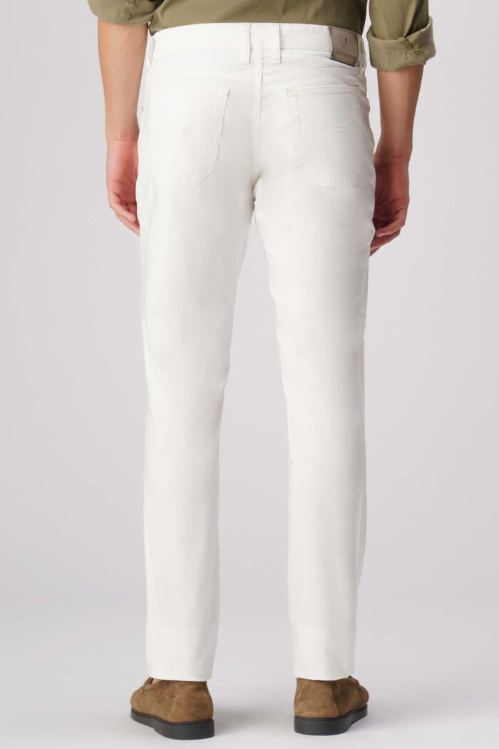 Pantaloni slim Jeckerson JOHN 5 TASCHE TOPPA Bianco