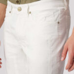Pantaloni slim Jeckerson JOHN 5 TASCHE TOPPA Bianco - Foto 4