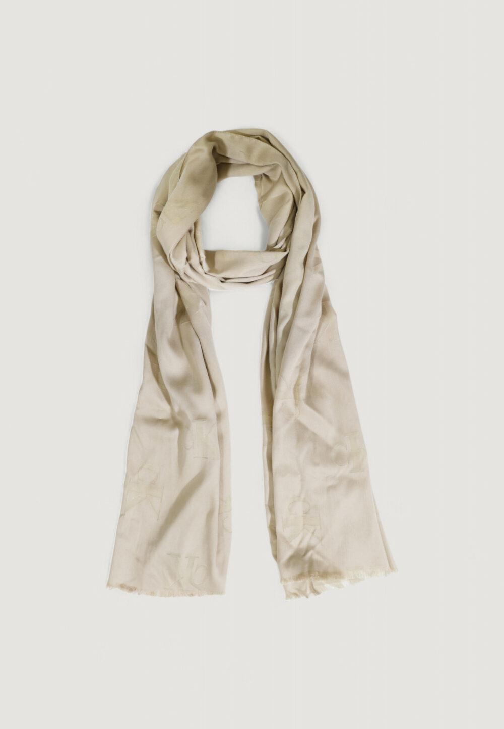 Pashmina Calvin Klein AOP GRAPHIC 70X180 Beige - Foto 1