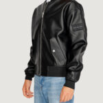 Piumino Calvin Klein Jeans FAUX LEATHER BOMBER Nero - Foto 3