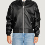 Piumino Calvin Klein Jeans FAUX LEATHER BOMBER Nero - Foto 4