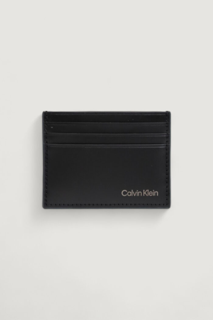 Portacarte Calvin Klein CK SMOOTH 6CC Nero