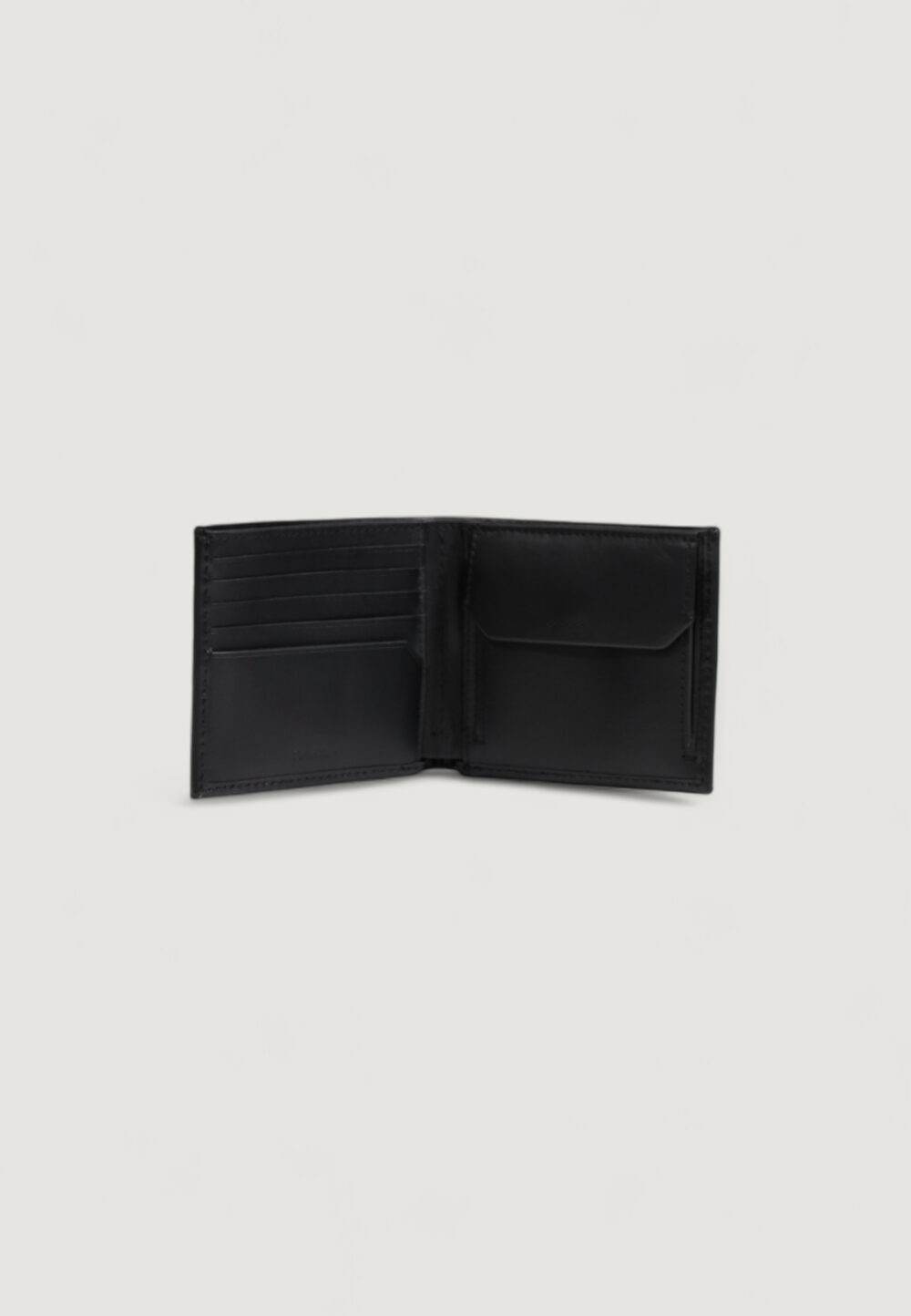 Portafoglio con portamonete Calvin Klein CK SMOOTH BIFOLD 5CC W/COIN Nero - Foto 4