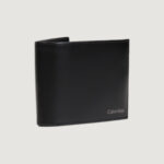 Portafoglio con portamonete Calvin Klein CK SMOOTH TRIFOLD 10CC W/COIN Nero - Foto 4