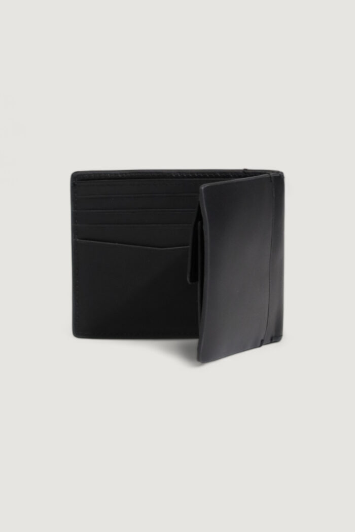 Portafoglio con portamonete Calvin Klein LOGO PRINT BIFOLD W/COIN Nero