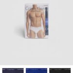 Slip Calvin Klein Underwear 3 Hip Brief Azzurro - Foto 1