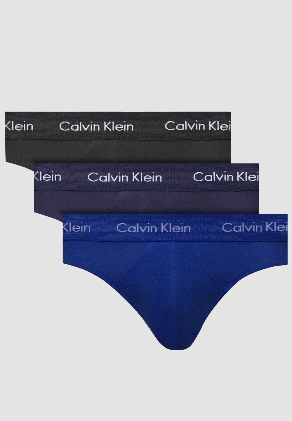 Slip Calvin Klein Underwear 3 Hip Brief Azzurro - Foto 4