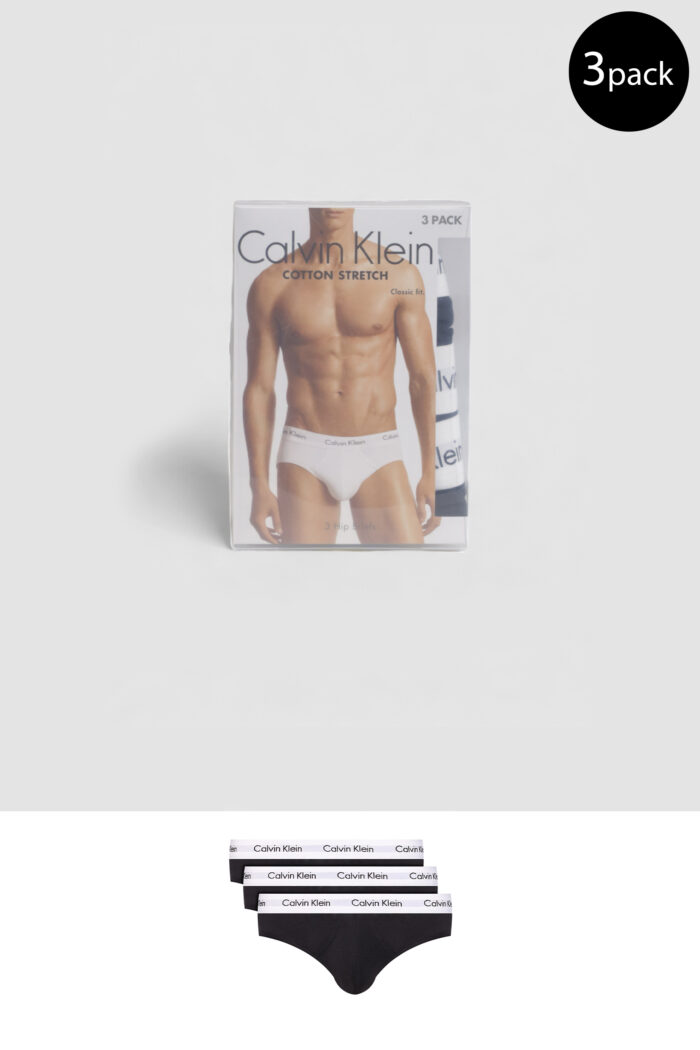 Slip Calvin Klein Underwear 3 Hip Brief Nero