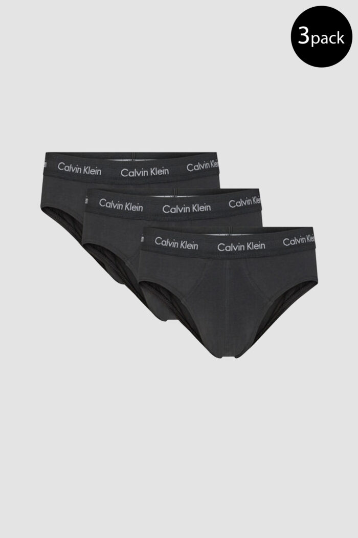 Slip Calvin Klein Underwear 3P HIP BRIEF Nero