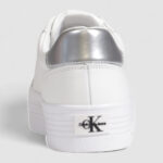 Sneakers Calvin Klein Jeans BOLD VULC FLATF LACE Argento - Foto 4