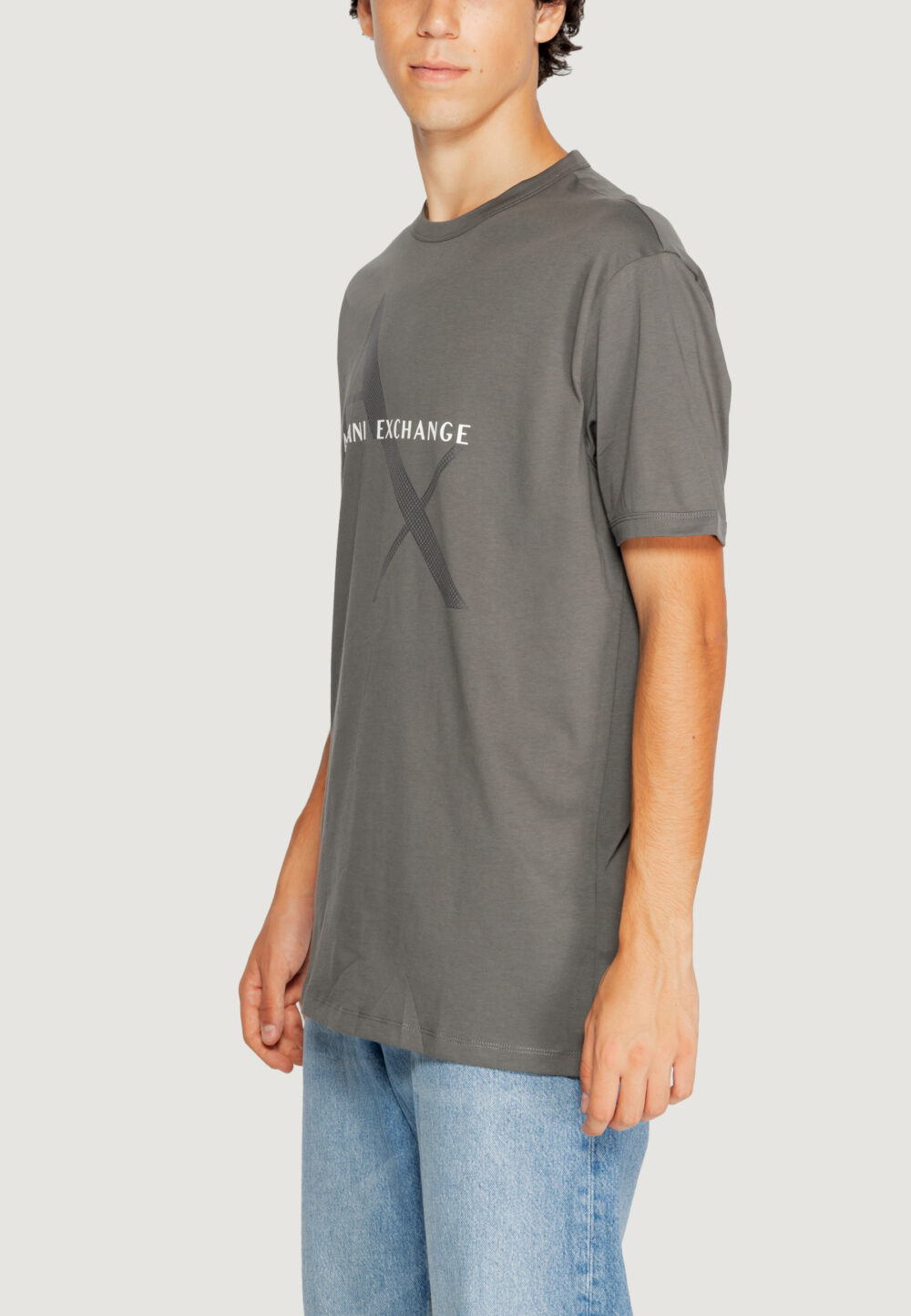 T-shirt Armani Exchange JERSEY COLOR Grigio - Foto 4