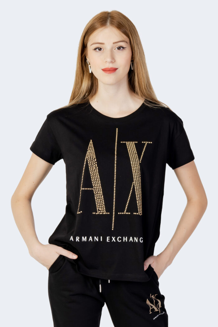 T-shirt Armani Exchange  Nero – Oro