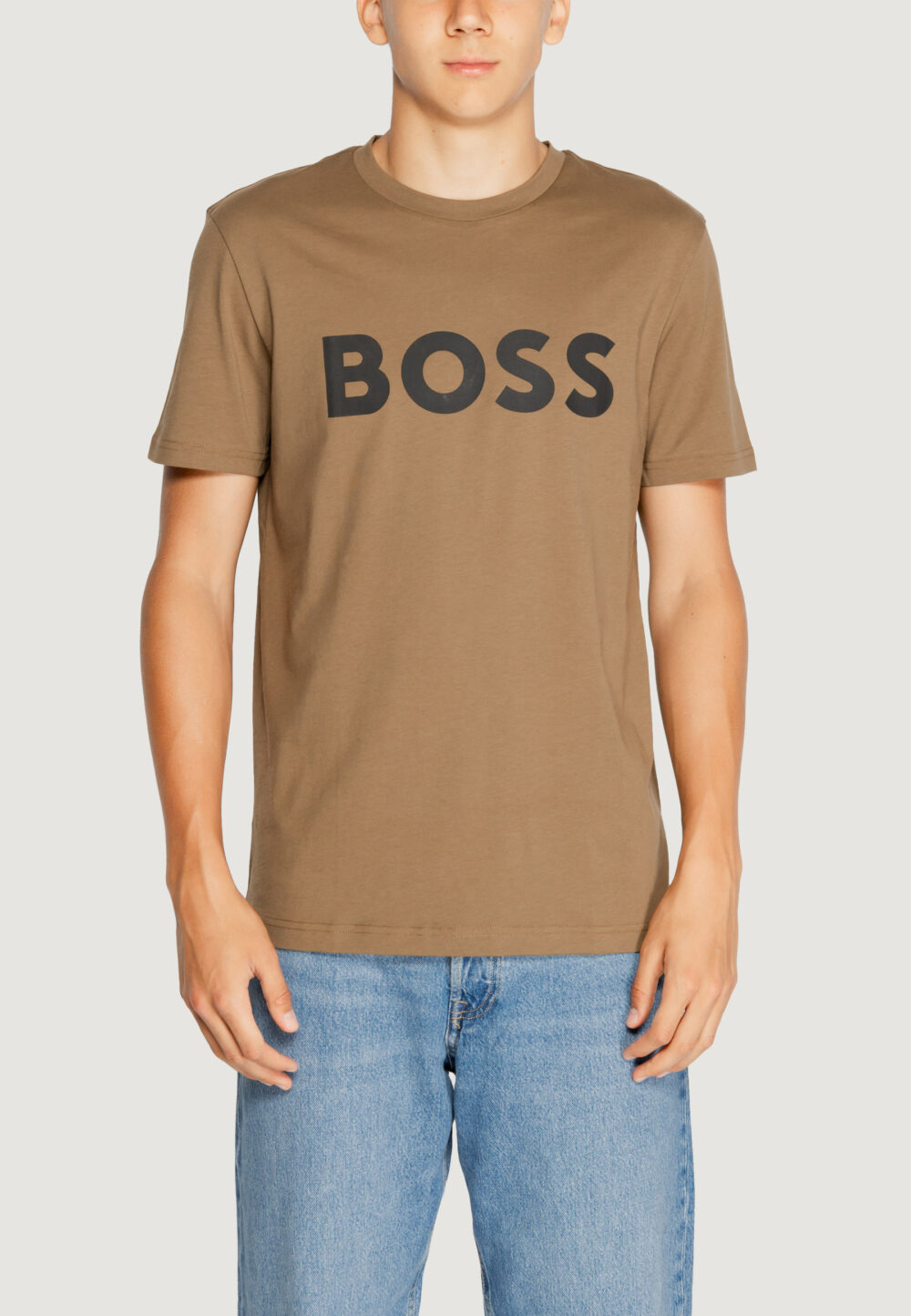 T-shirt Boss THINKING 1 Marrone - Foto 1