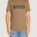 T-shirt Boss THINKING 1 Marrone - Foto 1