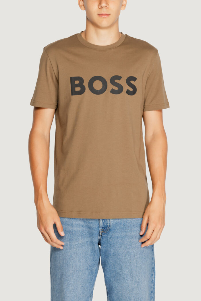 T-shirt Boss THINKING 1 Marrone