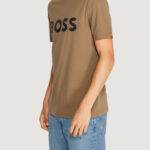 T-shirt Boss THINKING 1 Marrone - Foto 3