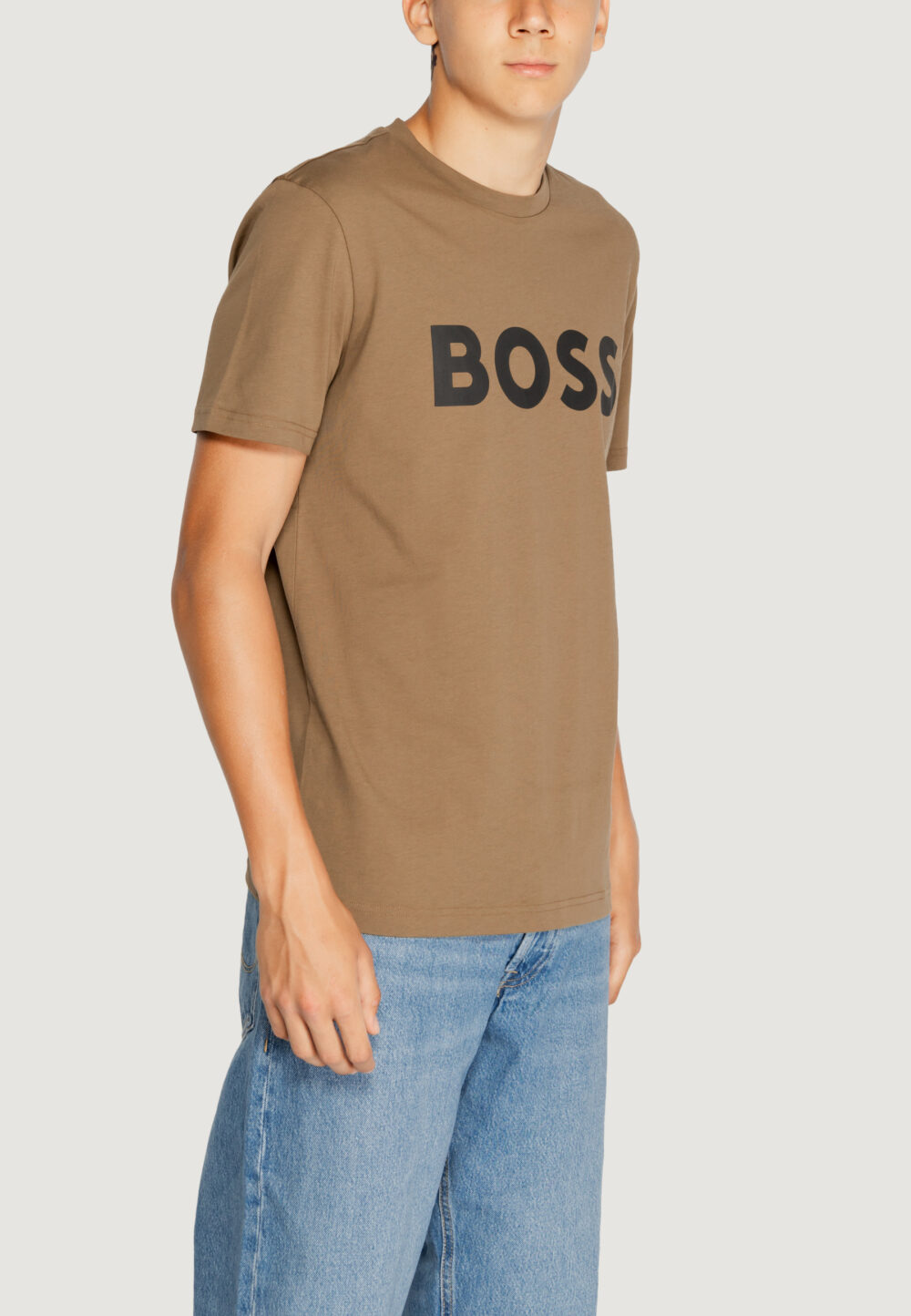 T-shirt Boss THINKING 1 Marrone - Foto 5