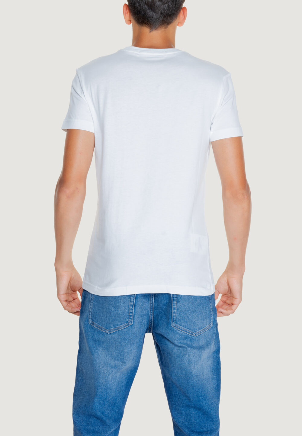 T-shirt Calvin Klein Jeans OUTLINE MONOLOGO TEE Bianco - Foto 2