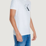 T-shirt Calvin Klein Jeans OUTLINE MONOLOGO TEE Bianco - Foto 4
