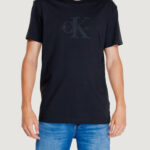T-shirt Calvin Klein Jeans MONOLOGO APPLIQUE Nero - Foto 1