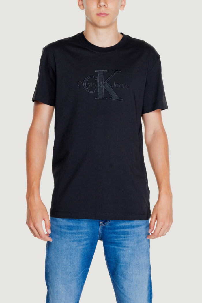 T-shirt Calvin Klein MONOLOGO APPLIQUE Nero