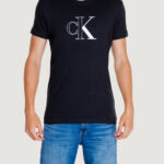 T-shirt Calvin Klein Jeans OUTLINE MONOLOGO TEE Nero - Foto 1