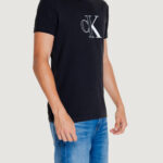 T-shirt Calvin Klein Jeans OUTLINE MONOLOGO TEE Nero - Foto 4