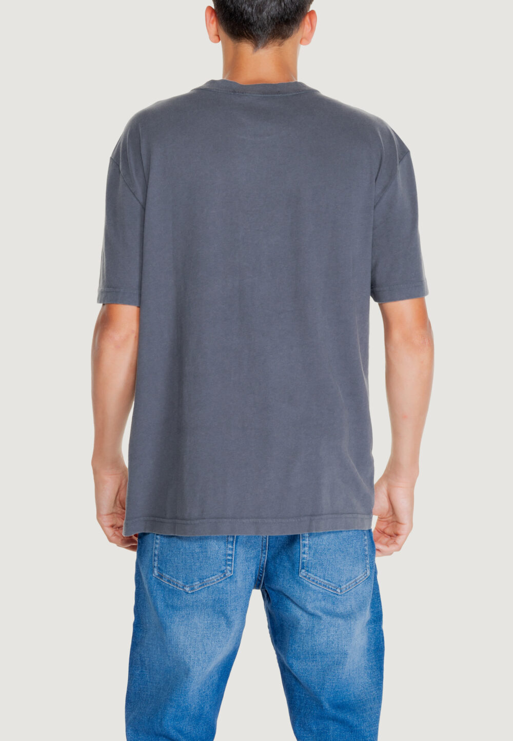 T-shirt Calvin Klein Jeans WASHED MONOLOGO TEE Nero - Foto 2