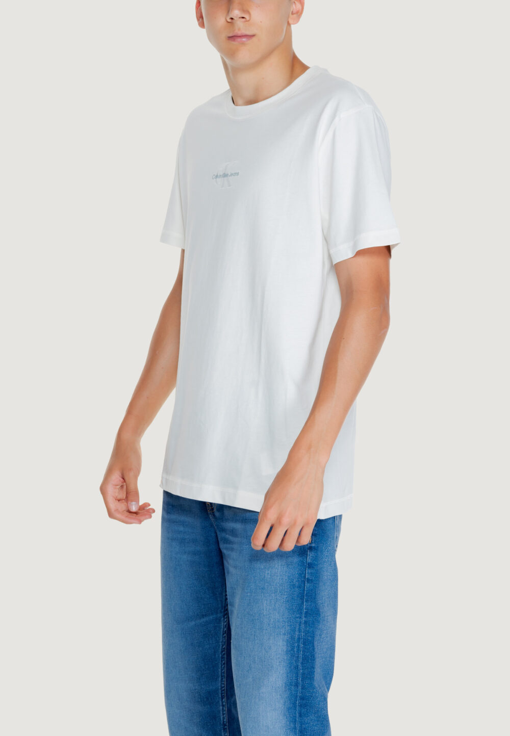 T-shirt Calvin Klein Jeans MONOLOGO TEE Panna - Foto 3