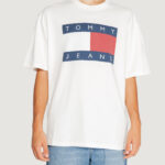 T-shirt Tommy Hilfiger Jeans TJM OVZ BIG FLAG TEE Bianco - Foto 1