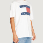 T-shirt Tommy Hilfiger Jeans TJM OVZ BIG FLAG TEE Bianco - Foto 4