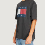 T-shirt Tommy Hilfiger Jeans TJM OVZ BIG FLAG TEE Nero - Foto 3