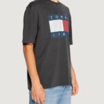 T-shirt Tommy Hilfiger Jeans TJM OVZ BIG FLAG TEE Nero - Foto 4