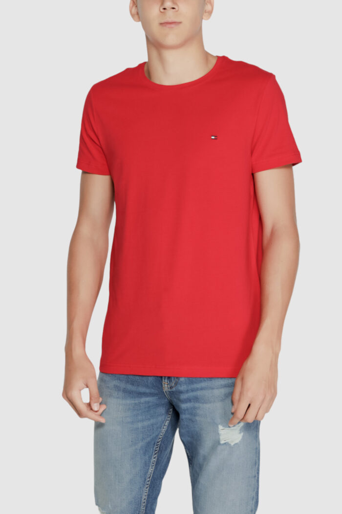 T-shirt Tommy Hilfiger STRETCH SLIM FIT TEE Rosso – MW0MW10800