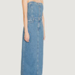 Vestito lungo Calvin Klein Jeans STRAPLESS MAXI Denim - Foto 4