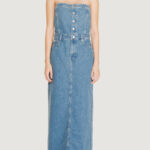 Vestito lungo Calvin Klein Jeans STRAPLESS MAXI Denim - Foto 5