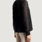 Bluse manica lunga Street One chiffon matmix Nero - Foto 3