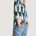 Bluse manica lunga Street One printed Style Evi Verde Scuro - Foto 1