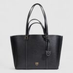 Borsa Pinko CARRIE SHOPPER BIG PELLE BOTTA Nero - Foto 1