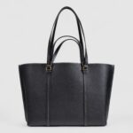 Borsa Pinko CARRIE SHOPPER BIG PELLE BOTTA Nero - Foto 4