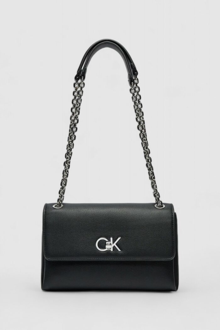 Borsa Calvin Klein RE-LOCK CONV SHOULDER BAG_PBL Nero