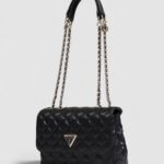 Borsa Guess GIULLY 2 CMPRTMNT CNVRTBLE FLP Nero - Foto 2