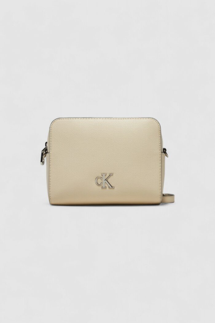 Borsa Calvin Klein MINIMAL MONOGRAM CAMERA BAG Beige