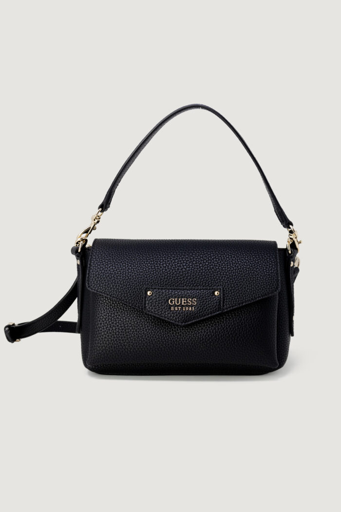 Borsa Guess ECO BRENTON FLAP SHOULDER BAG Nero