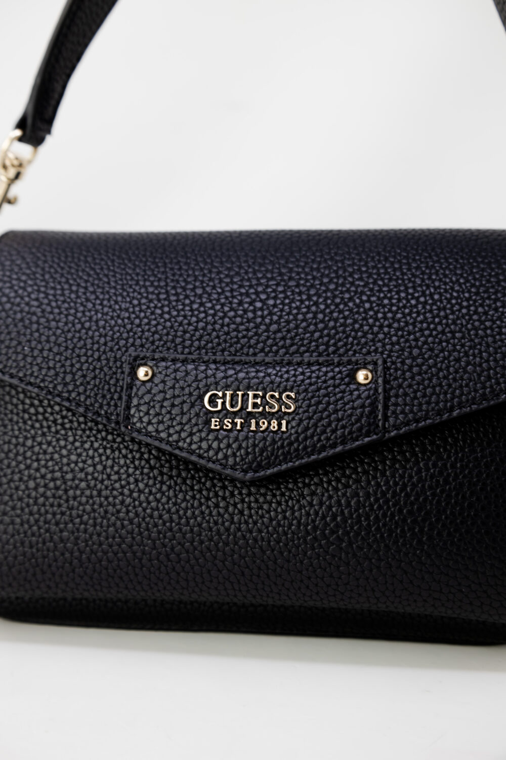 Borsa Guess ECO BRENTON FLAP SHOULDER BAG Nero - Foto 2