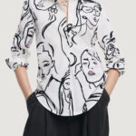 Camicia manica lunga Desigual CAM_FACES Bianco - Foto 1