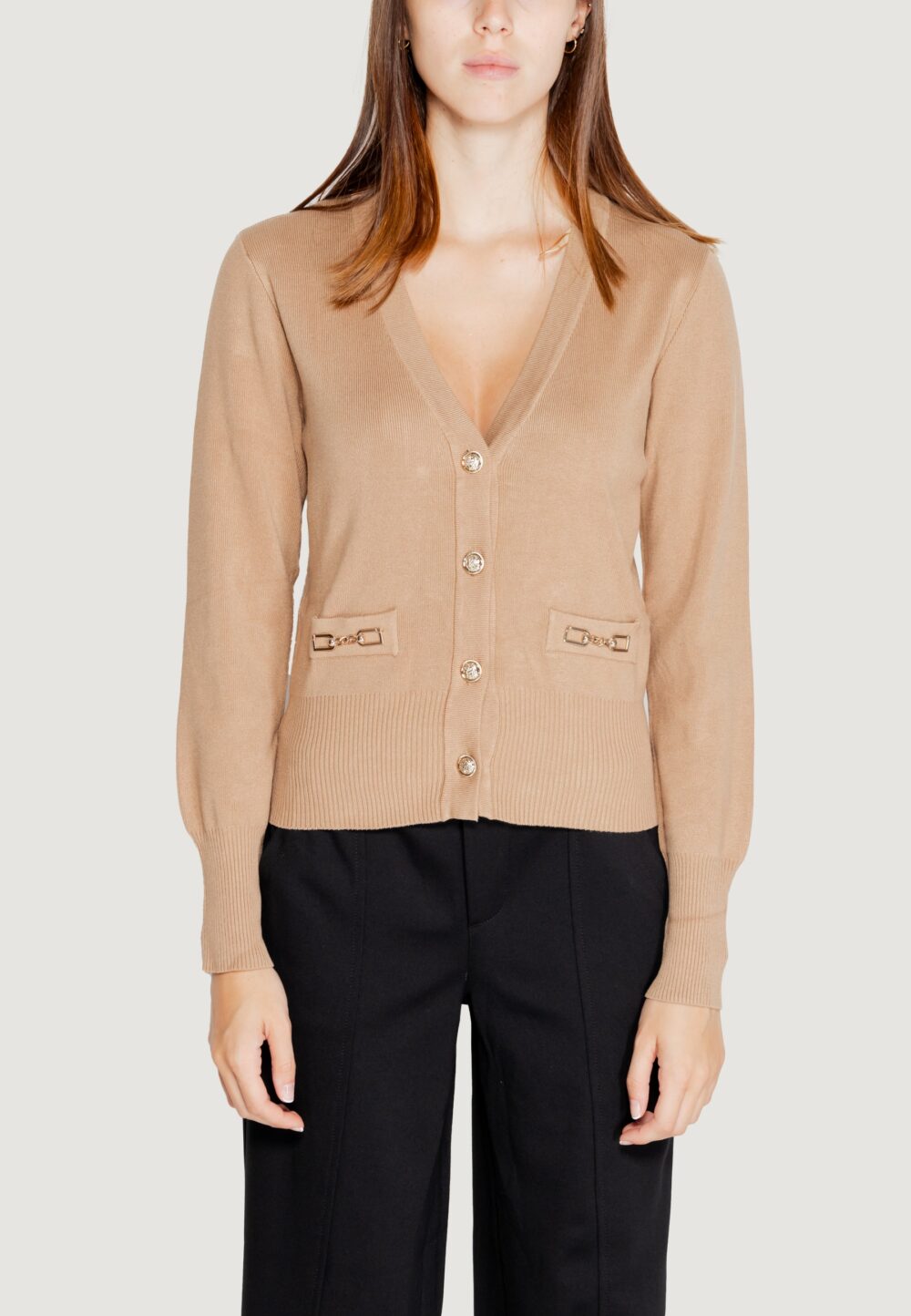 Cardigan Morgan De Toi  Beige scuro - Foto 5