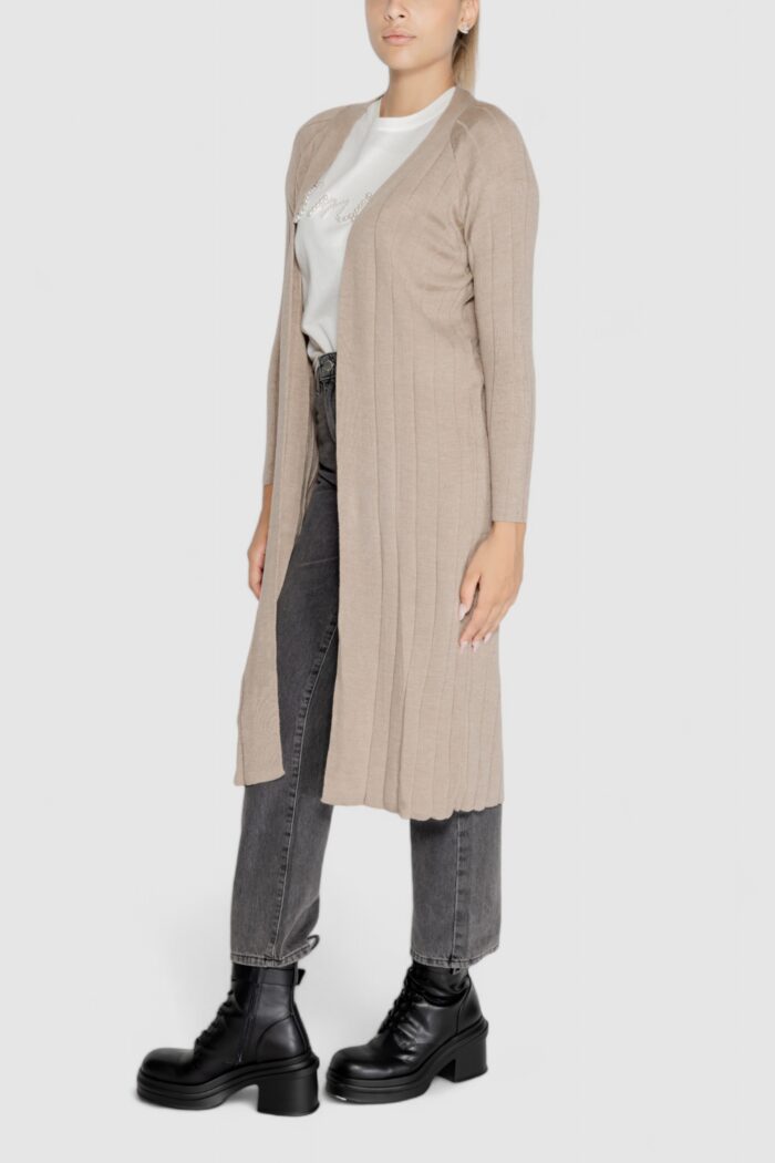 Cardigan Only ONLTESS LS LONG OPEN CARDIGAN KNT Beige